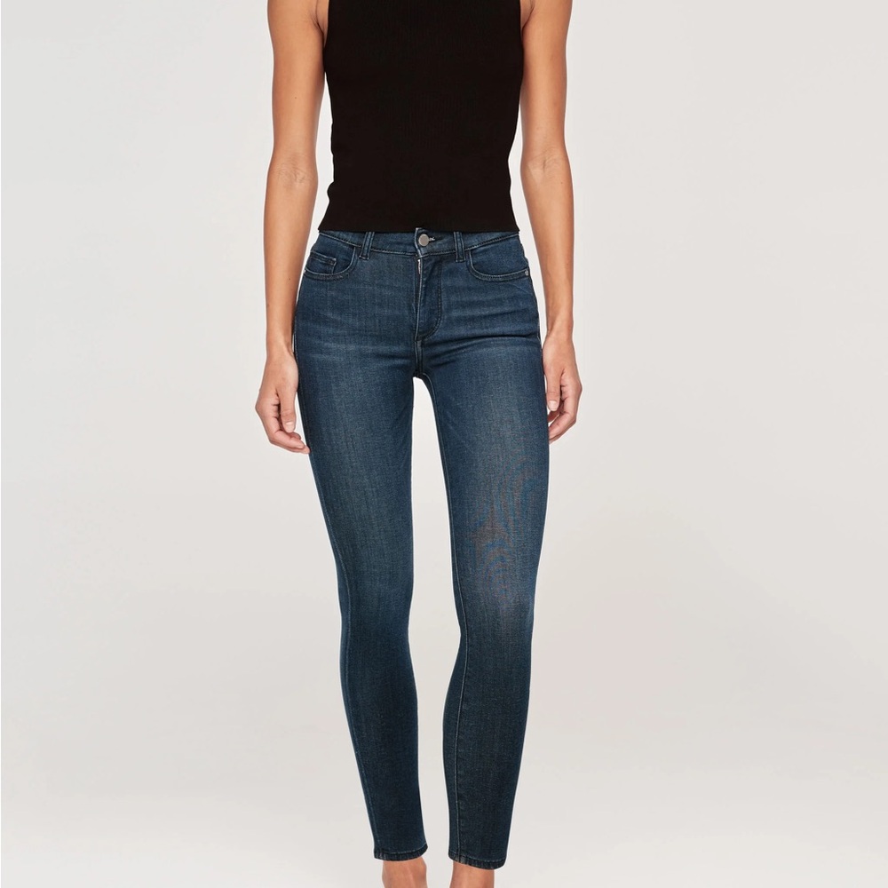 DL1961  High-Rise Dark Blue Skinny Jeans - Women